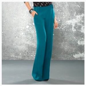 Paige Women’s 100% SILK Flare Trouser Mid Rise Size 4